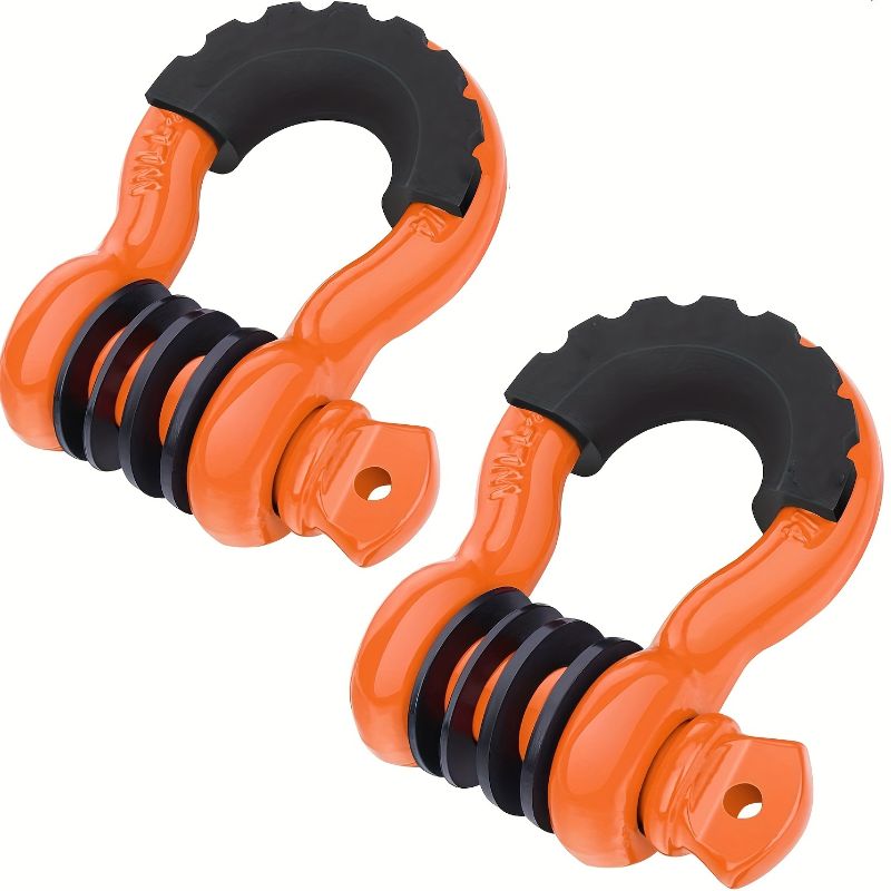 3/4" D Ring Shackles, 4 Pack
